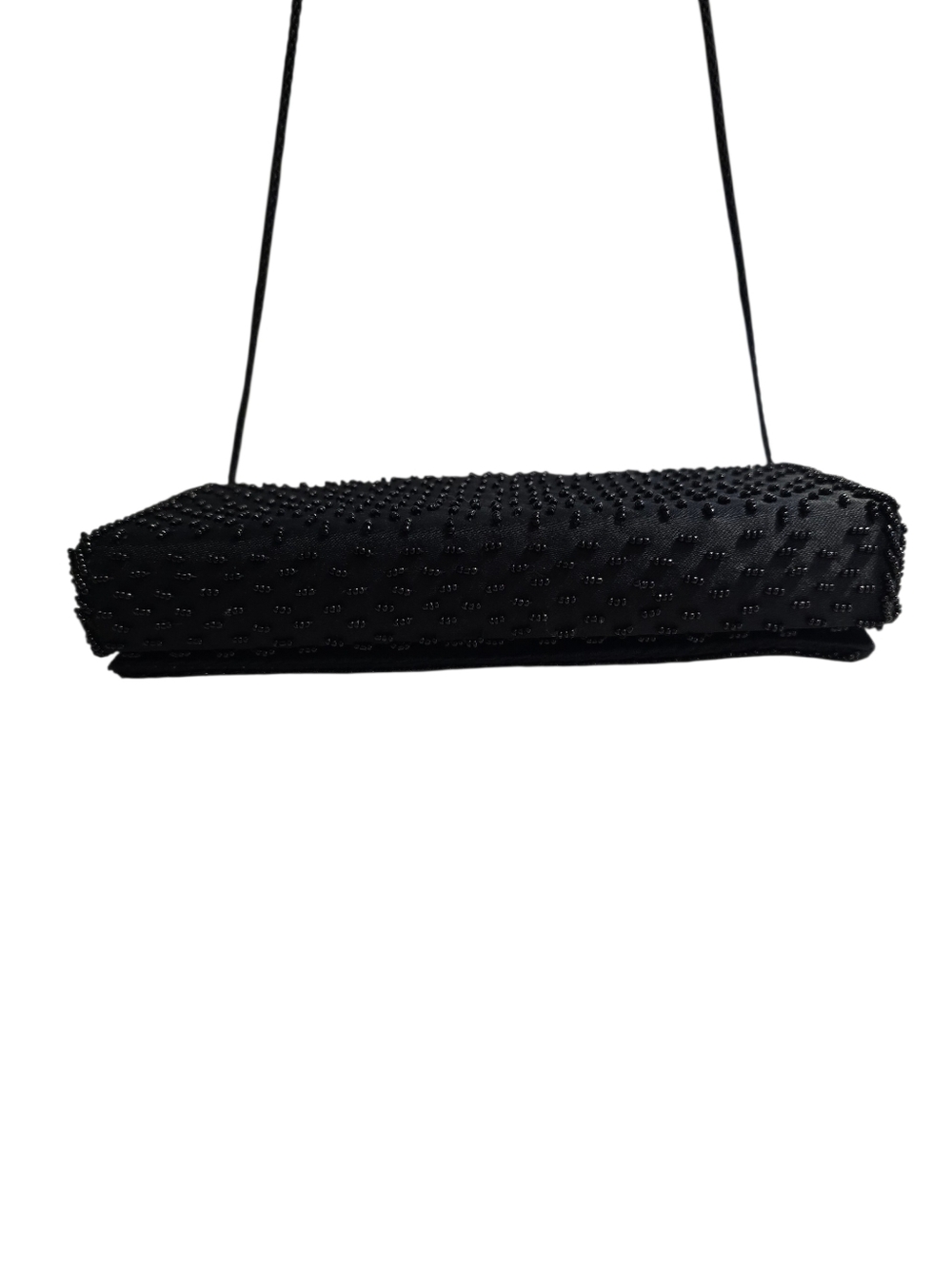 Black Beaded Evening Clutch - Picture 5 of 7
